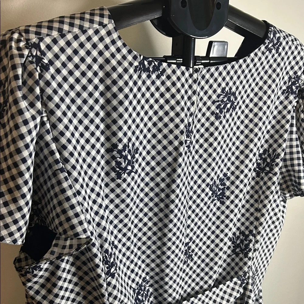 Anne Klein Black and White Gingham Midi Dress - Picture 12 of 14